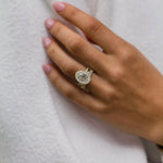 Oval Cut Halo Style Cubic Zirconia in 925 Sterling Silver Ring 4