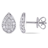 Round Cut Cubic Zirconia in 925 Sterling Silver Earrings 1