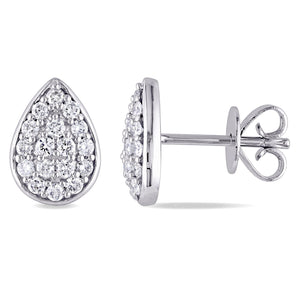 Round Cut Cubic Zirconia in 925 Sterling Silver Earrings