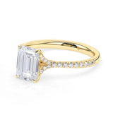 Stunning 2.0 CT Round Moissanite Engagement Ring with Dainty Pave Design 6