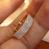 0.5 TCW  Round Cut Moissanite Bridal Wedding Band Semi Pave Accents 3