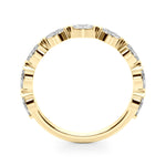 Stunning 0.20 CT Marquise Moissanite Stones Half Eternity Wedding Bands 2