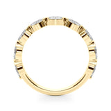 Stunning 0.20 CT Marquise Moissanite Stones Half Eternity Wedding Bands 2
