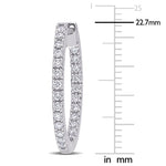 Round Cut Cubic Zirconia in 925 Sterling Silver Earrings 3