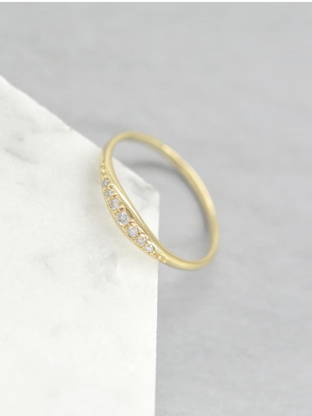 Stunning 0.2 TCW Round Moissanite Stones Snuggery Wedding Bands 6
