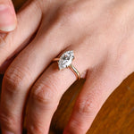 Stunning 2.0 CT Marquise Cut Moissanite Engagement Ring with Solitaire Design 9