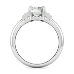 Stunning 0.7 CT Emerald Moissanite Stones Cluster Engagement Ring 3