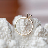0.50 CT Round Cut Pave CVD F/VVS1 Diamond Engagement Ring 10