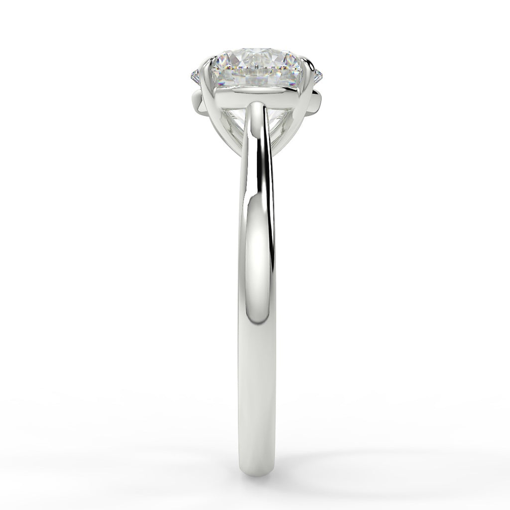 Stunning 2.0 CT Round Moissanite Engagement Ring with Solitaire Design 7