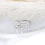 Stunning 2.5 CT Oval Moissanite Engagement Ring with Pave Design 2