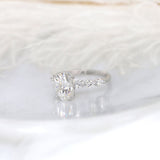 Stunning 2.5 CT Oval Moissanite Engagement Ring with Pave Design 2
