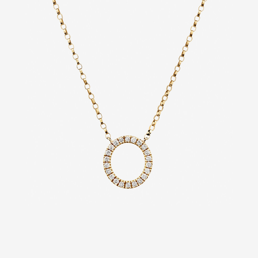 Round Cut Cubic Zirconia in 925 Sterling Silver Necklace 1