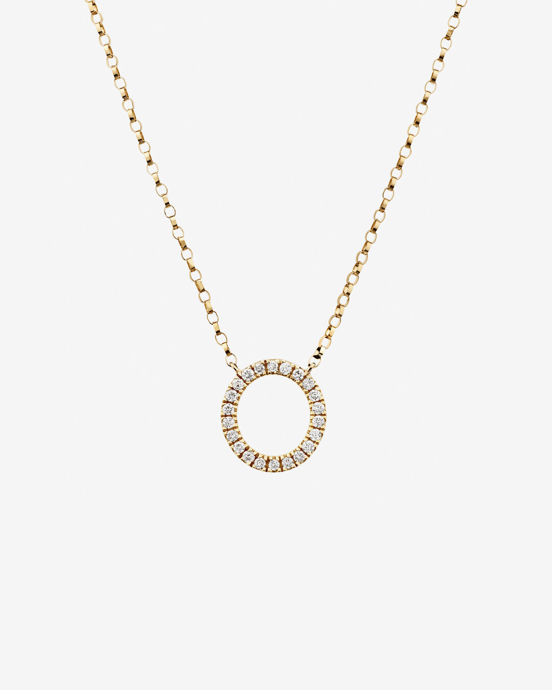 Round Cut Cubic Zirconia in 925 Sterling Silver Necklace 1