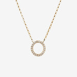 Round Cut Cubic Zirconia in 925 Sterling Silver Necklace 1