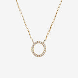 Round Cut Cubic Zirconia in 925 Sterling Silver Necklace 1