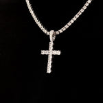 35 CT Round Moissanite Cross Style Silver Pendant for Him 3