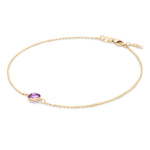 0.38 TCW Round Amethyst Lab Made Diamond- February Birthstone Bracelets 4