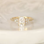 Stunning 1.50 CT Cushion Moissanite Engagement Ring with Cluster Design 4