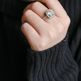 Stunning 1.0 - 2.0 CT Cushion Moissanite Engagement Ring With Pave & Halo Design 2