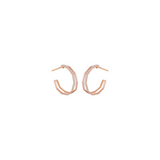 0.80 TCW Round Cut Moissanite double Hoops Earrings in Gold 3