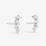 Round Cut Cubic Zirconia in 925 Sterling Silver Earrings 1