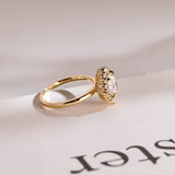 Stunning 0.5 - 1.5 CT Round Moissanite Engagement Ring With Halo Design 10
