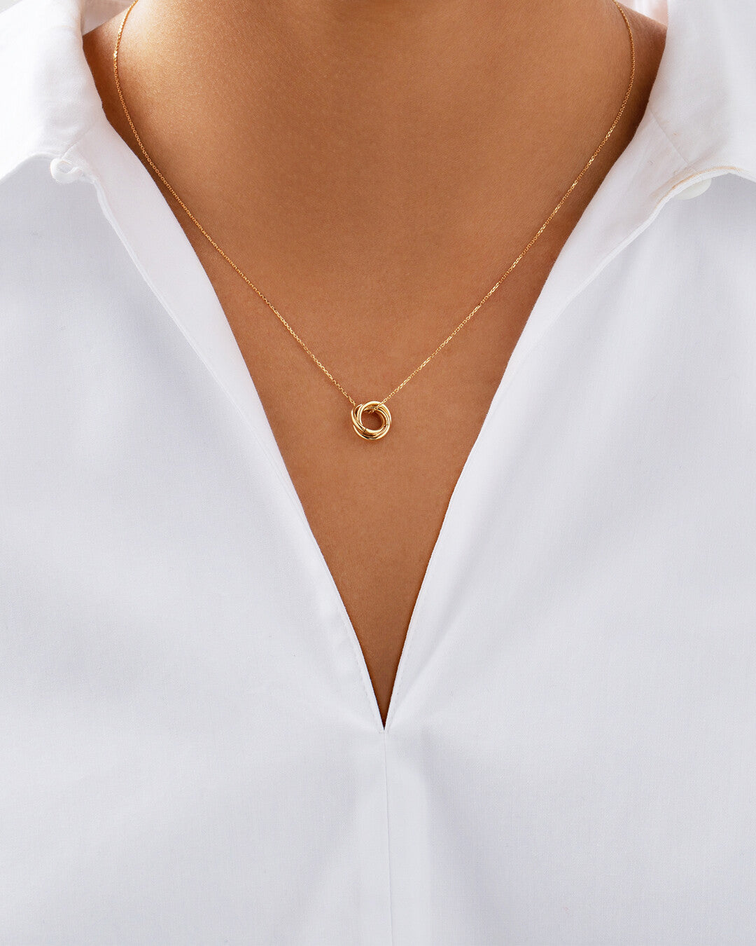 Round Cut Cubic Zirconia in 925 Sterling Silver Necklace 5