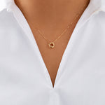 Round Cut Cubic Zirconia in 925 Sterling Silver Necklace 5