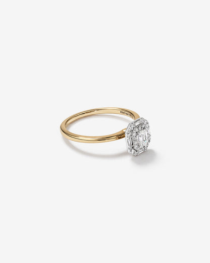 Stunning 0.5 CT Emerald Moissanite Engagement Ring With Double Halo Design 4