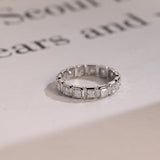 Stunning 0.4 TCW Princess Moissanite Stones Full Eternity Wedding Band 1