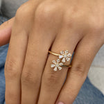Stunning 0.71 CT Round & Pear Moissanite Stones Lifestyle Wedding Bands 7