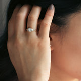 Stunning 2 CT Cushion Moissanite Engagement Ring with Three Stone Design 6