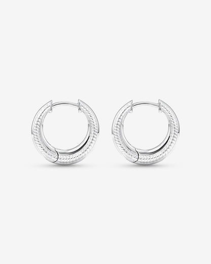 Round Cut Cubic Zirconia in 925 Sterling Silver Earrings 3
