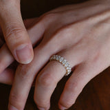 Stunning 0.5 TCW Oval Moissanite Stones Full Eternity Wedding Band 4