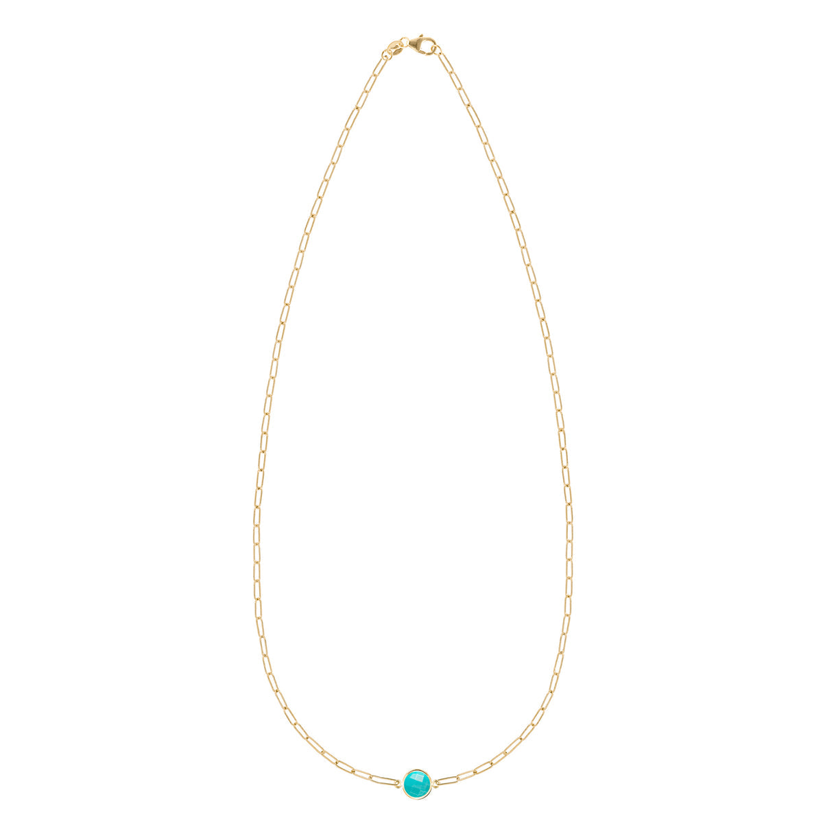 0.84 CT Round Topaz Lab Made Diamond-December Birthstone Necklace 4
