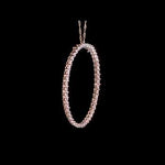 Round Cut Cubic Zirconia in 925 Sterling Silver Necklace 11