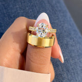 Stunning 3.0 CT Oval Moissanite Engagement Ring with  Pave Design 9