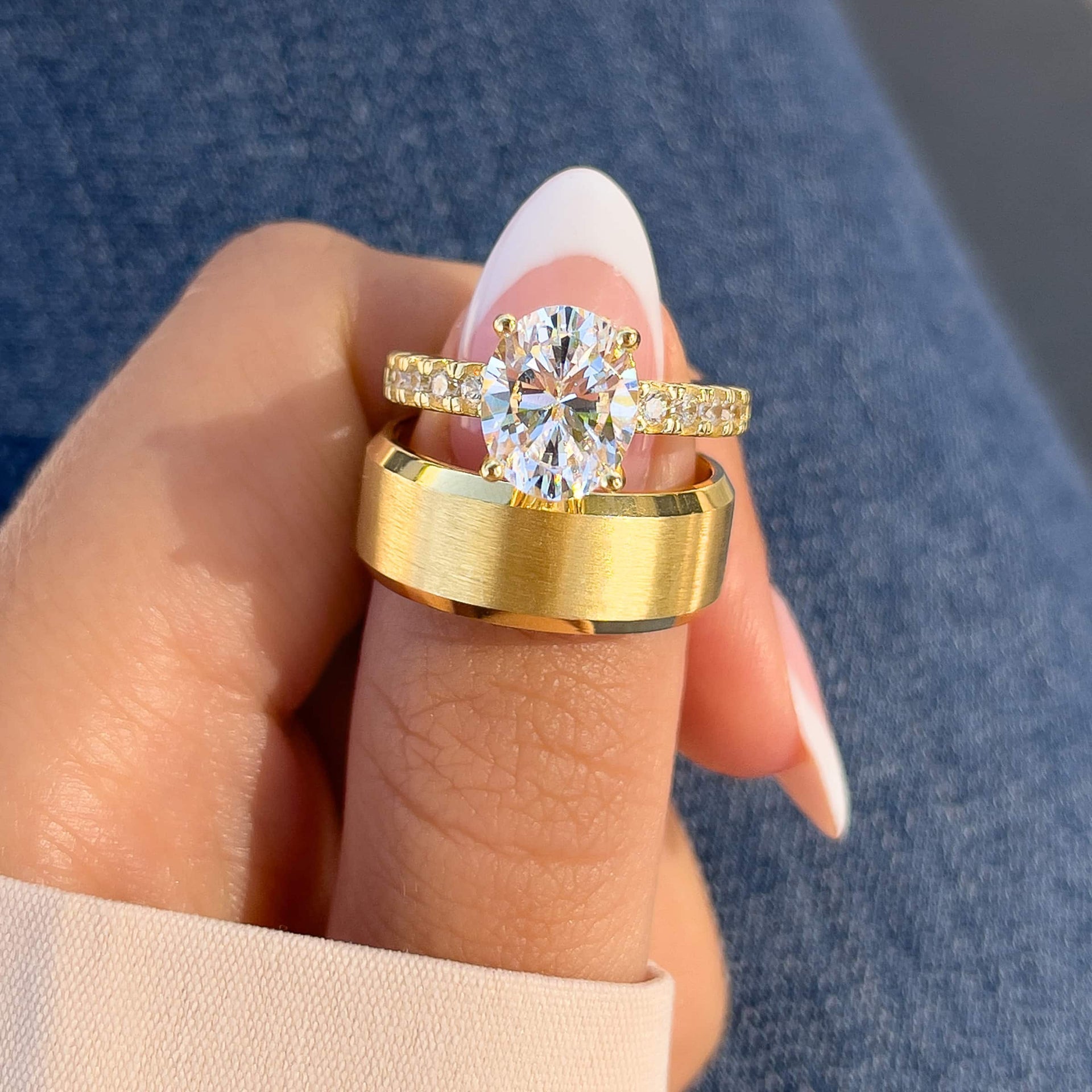 Stunning 3.0 CT Oval Moissanite Engagement Ring with  Pave Design 9