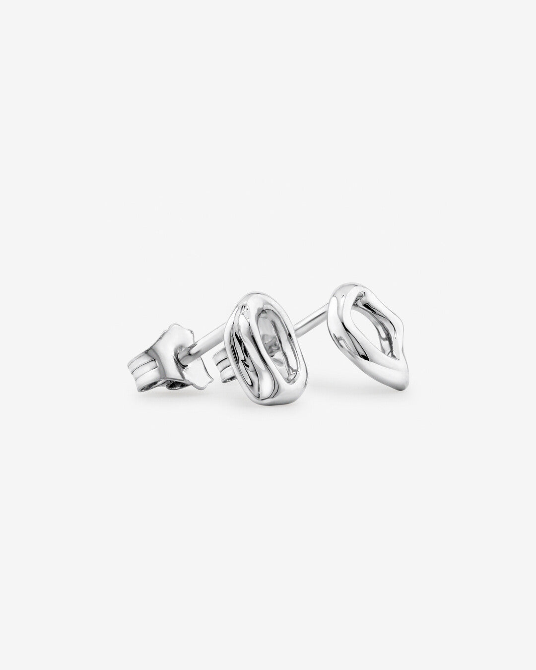 Round Cut Cubic Zirconia in 925 Sterling Silver Earrings 3
