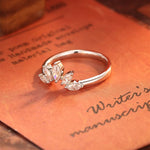 0.15 TCW Marquise Cut Moissanite Bridal Wedding Band With Curved Shank 6