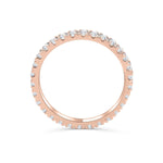 Stunning 0.3 TCW Round Moissanite Stone in Full Eternity Wedding Band 3