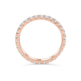 Stunning 0.3 TCW Round Moissanite Stone in Full Eternity Wedding Band 3