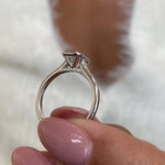 Stunning 1.0 CT Emerald Moissanite Engagement Ring with Bezel Design 9