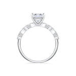 Stunning 1.5 CT Radiant Moissanite Engagement Ring with Pave Design 3