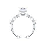 Stunning 1.5 CT Radiant Moissanite Engagement Ring with Pave Design 3