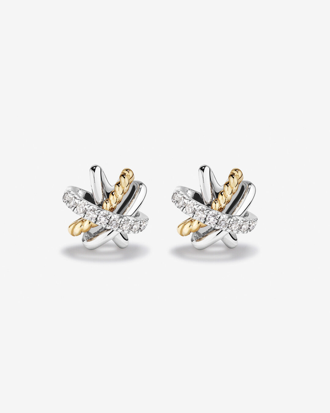 Round Cut Cubic Zirconia in 925 Sterling Silver Earrings 2