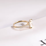 Stunning 1.0 - 2.0 CT Radiant Moissanite Engagement Ring with Pave & Hidden Halo Design 9