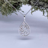 Round Cut Cubic Zirconia in 925 Sterling Silver Necklace 2