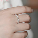 0.45 TCW Round Cut Moissanite Bridal Wedding Band 10
