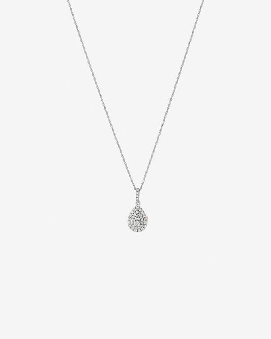 Round Cut Cubic Zirconia in 925 Sterling Silver Necklace 1